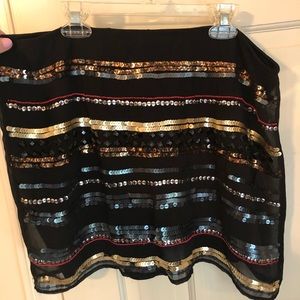 Sequined mini skirt
